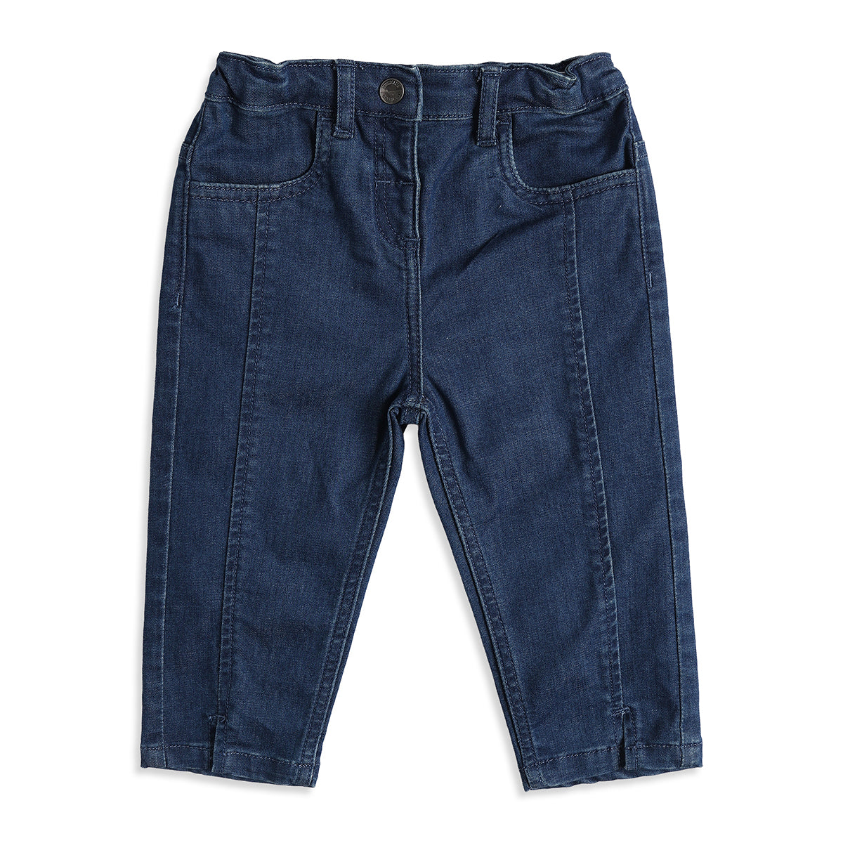 Baby Girls Blue Denim Jeggings Regular Fit Casual Bottom