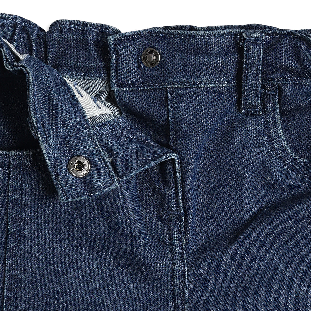 Baby Girls Blue Denim Jeggings Regular Fit Casual Bottom