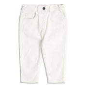 Boys Solid Denim Jeans, Off White