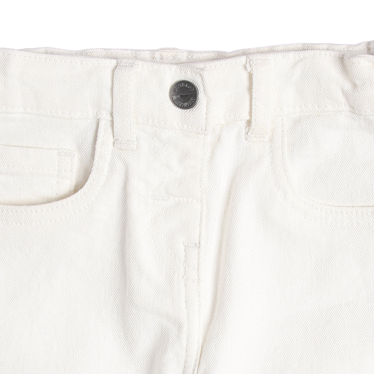 Boys Solid Denim Jeans, Off White