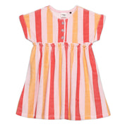 Baby Girls Multicolour Striped Button Front Dress