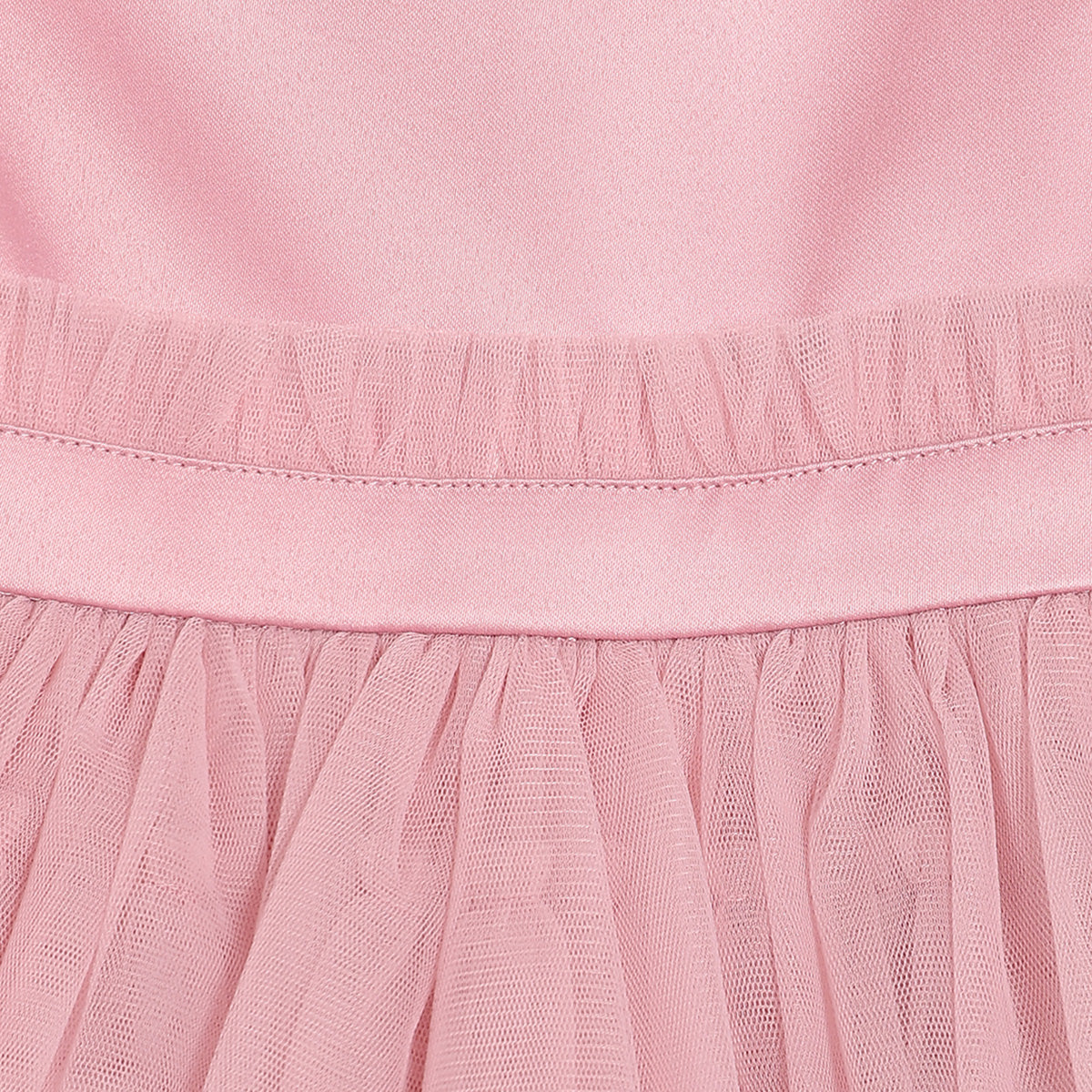 Baby Girls Solid Layered Tulle Party Dress, Pink