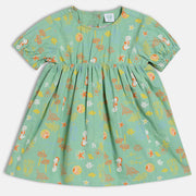 Baby Girls Sea-Life Inspired Printed Dress – Mint Green