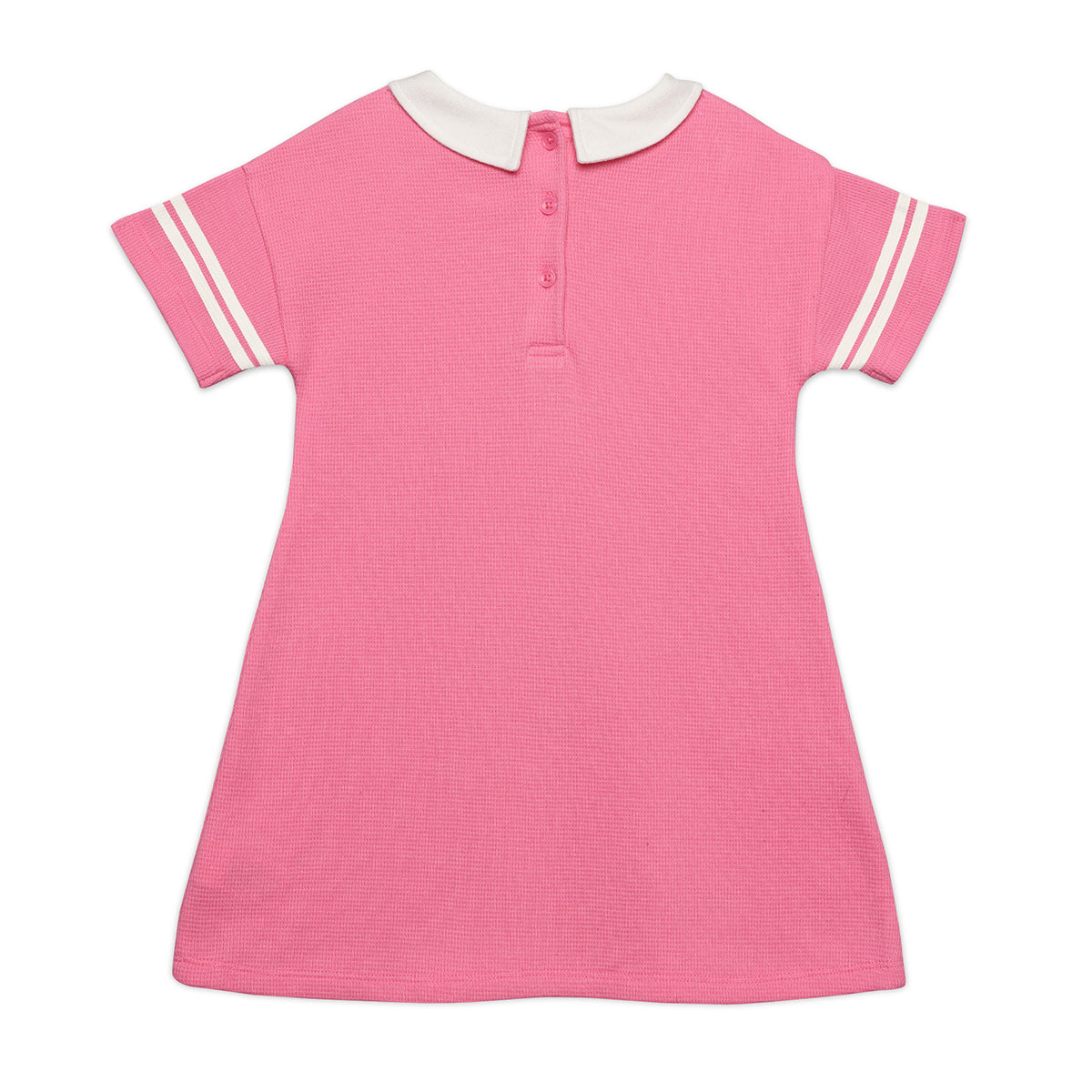 Baby Girls Graphic Polo Collar Dress, Pink