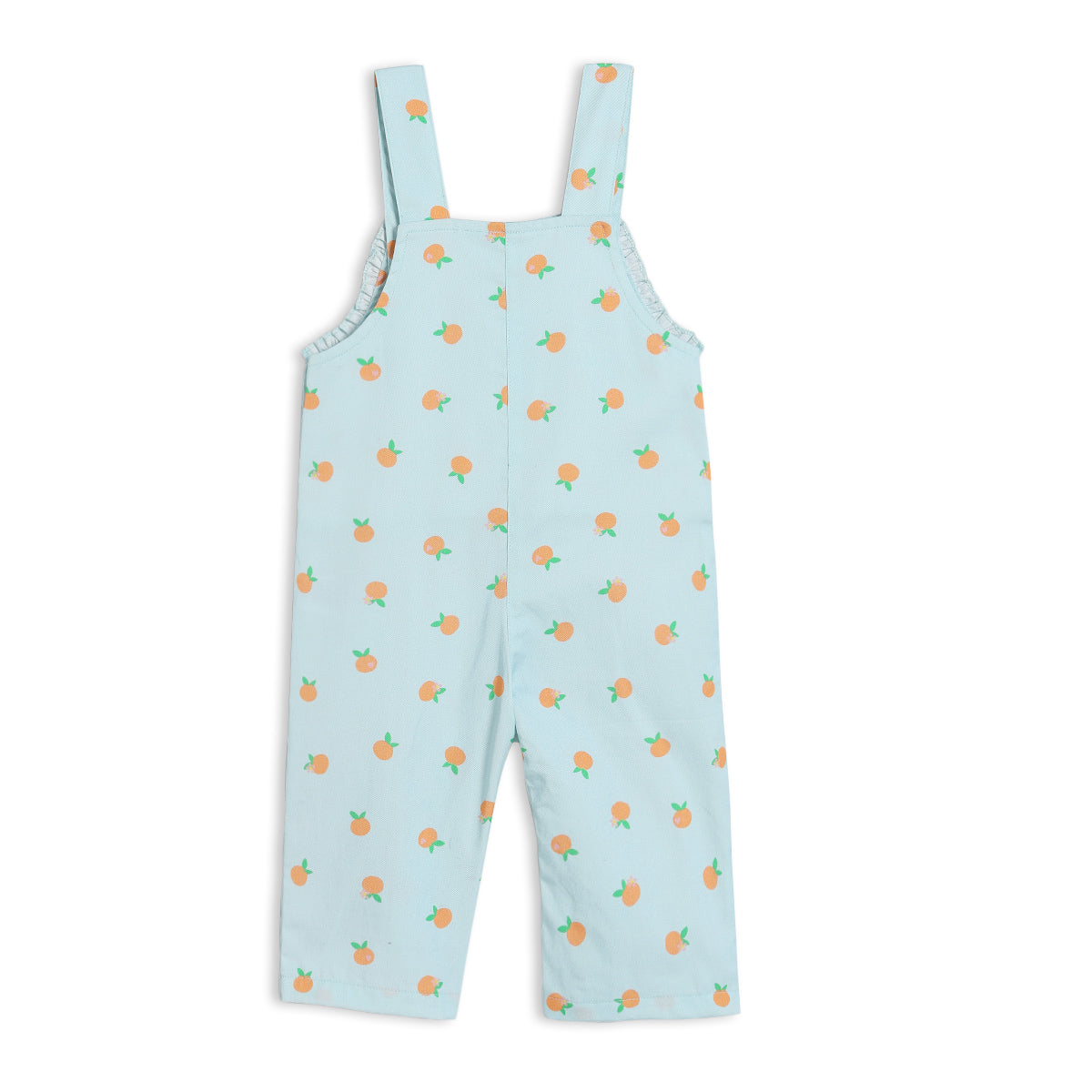 Baby Girls Fruit Print Dungaree Set, Multicolour