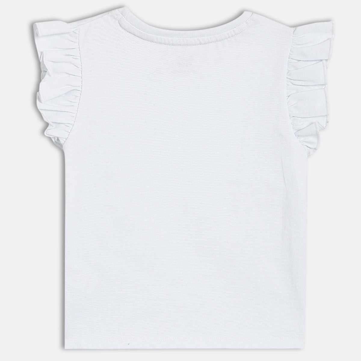 Baby Girls Printed Dungaree Set, Light Blue And White
