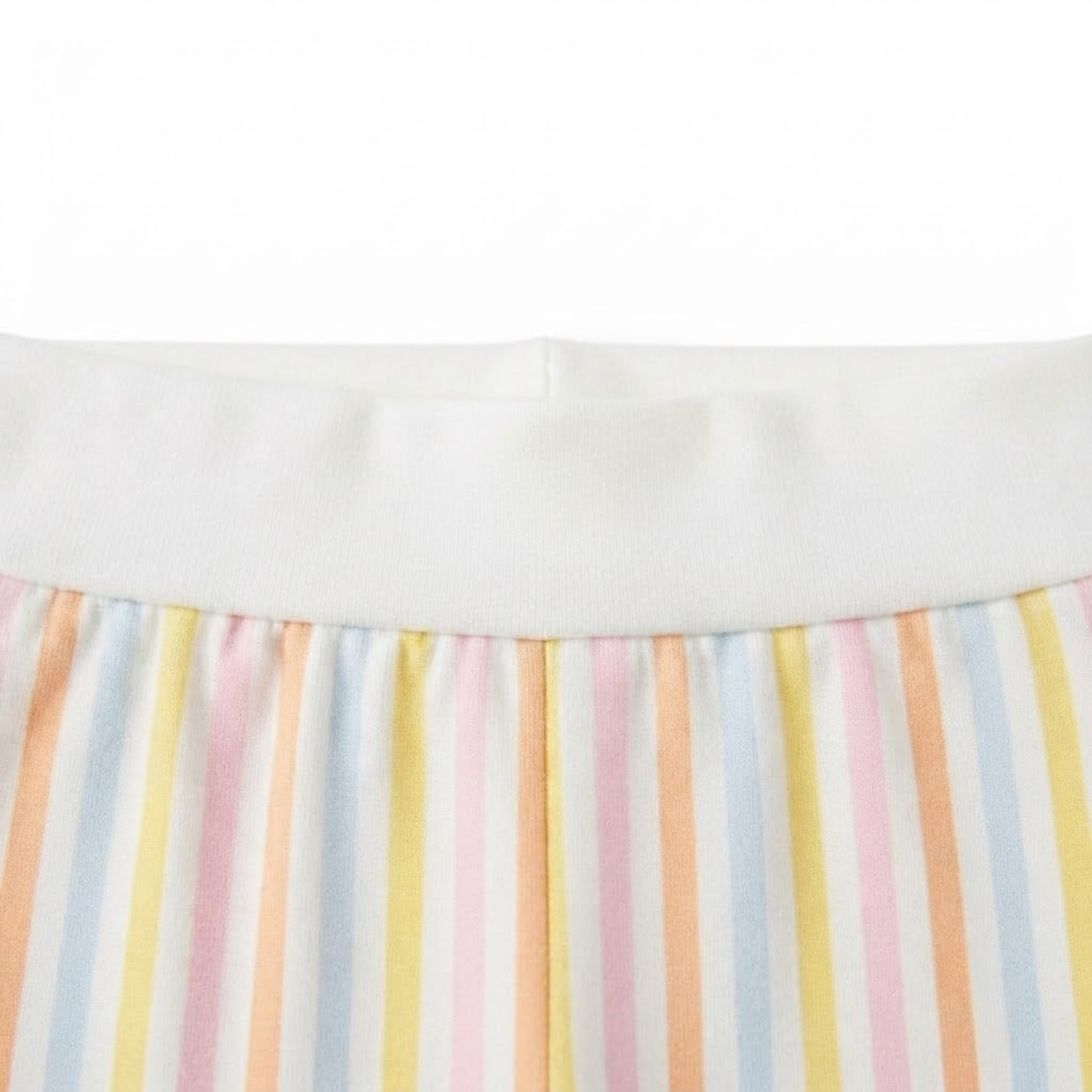 Baby Girls White, Pink, Yellow, Blue and Orange Cotton Striped Pants Regular Fit Casual Wear
