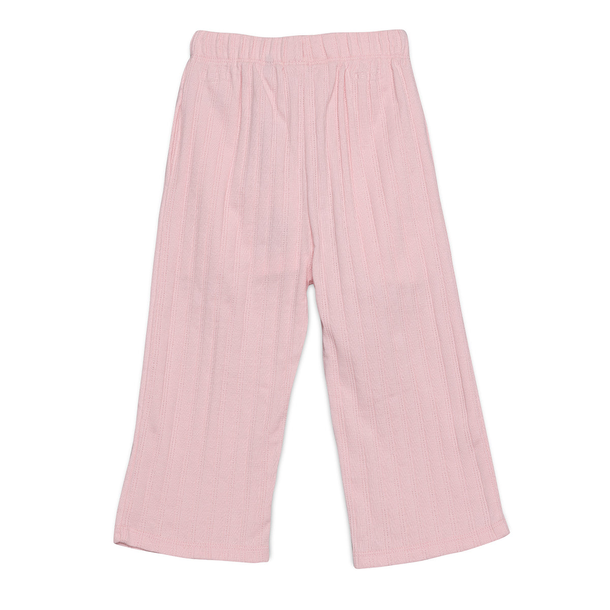 Baby Girls Strawberry Embroidered Rib Pants, Pink
