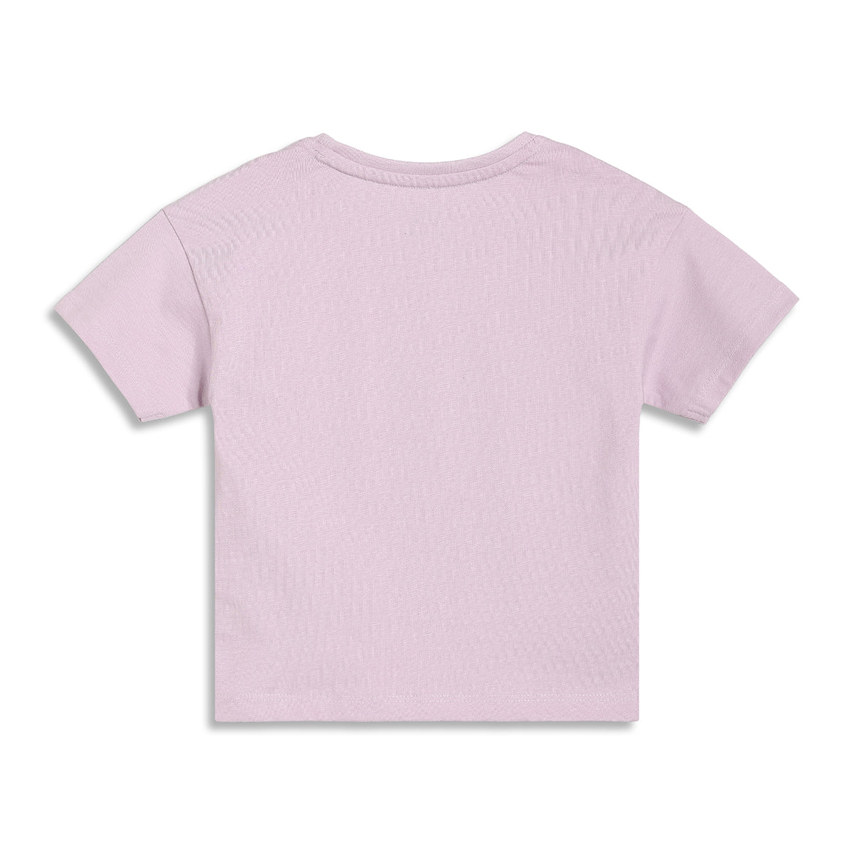 Baby Girls Solid T-Shirt with Heart Applique, Light Pink