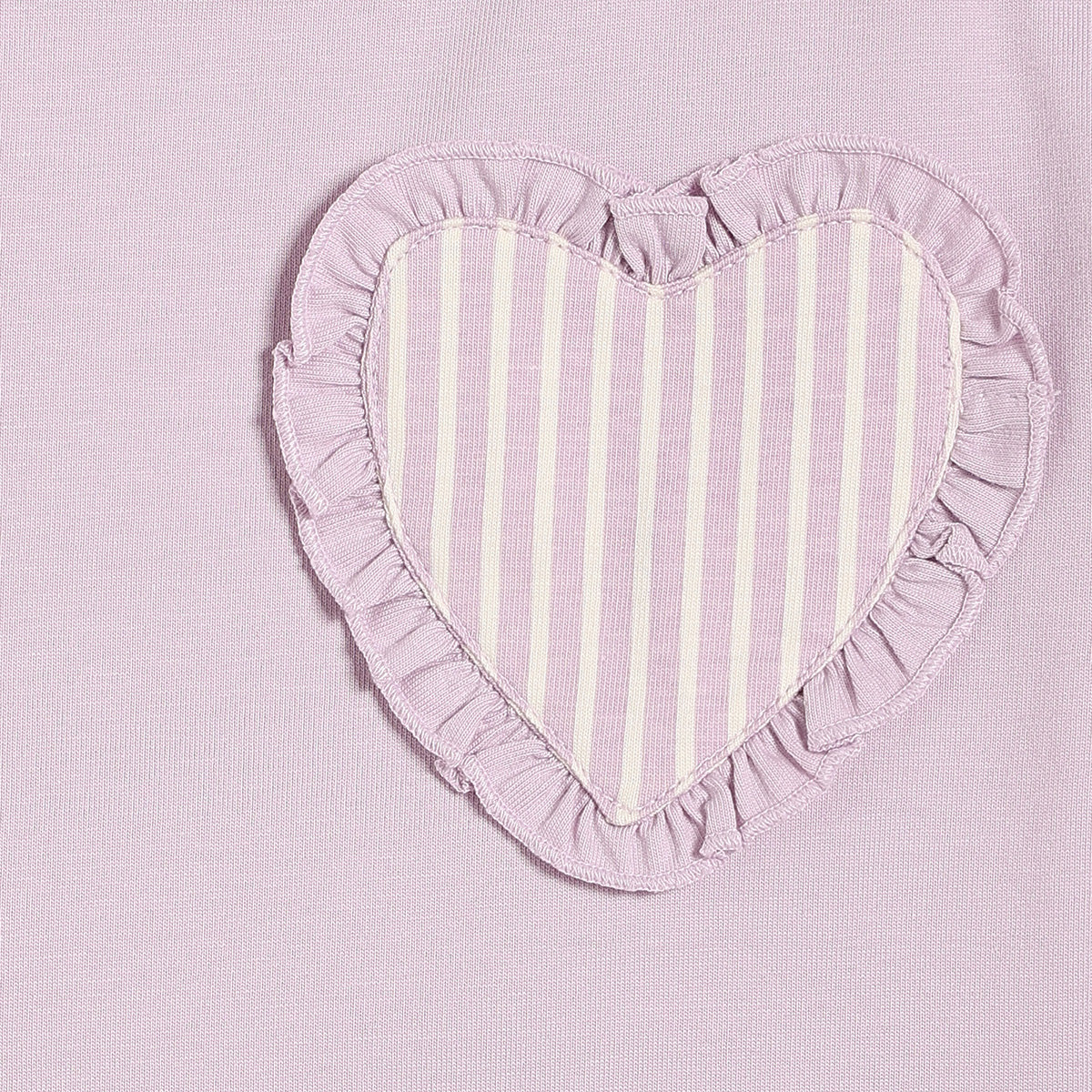 Baby Girls Solid T-Shirt with Heart Applique, Light Pink