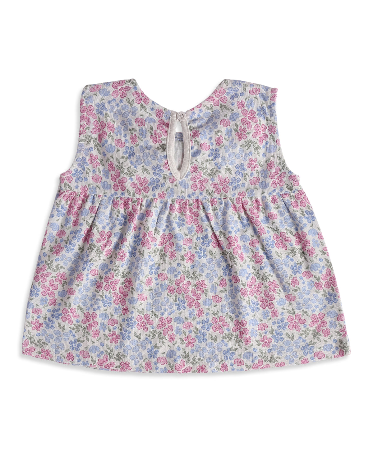 Baby Girls Cream Floral Print Top Regular Fit Casual Wear