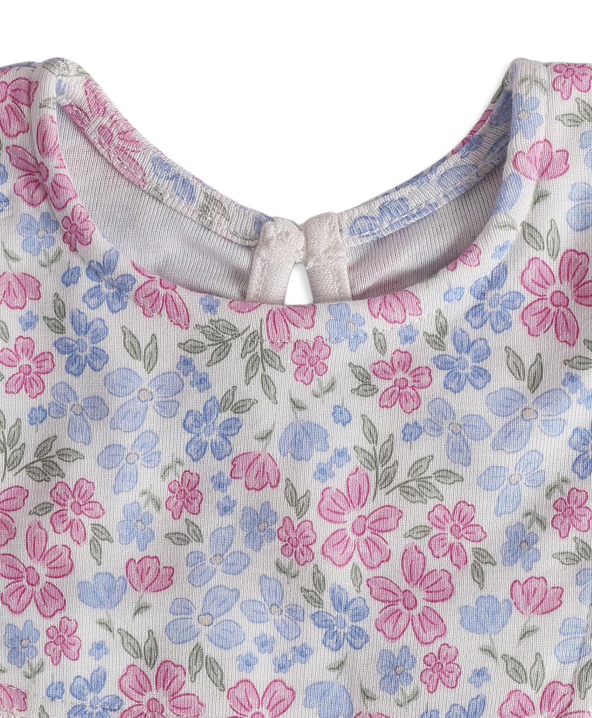 Baby Girls Cream Floral Print Top Regular Fit Casual Wear
