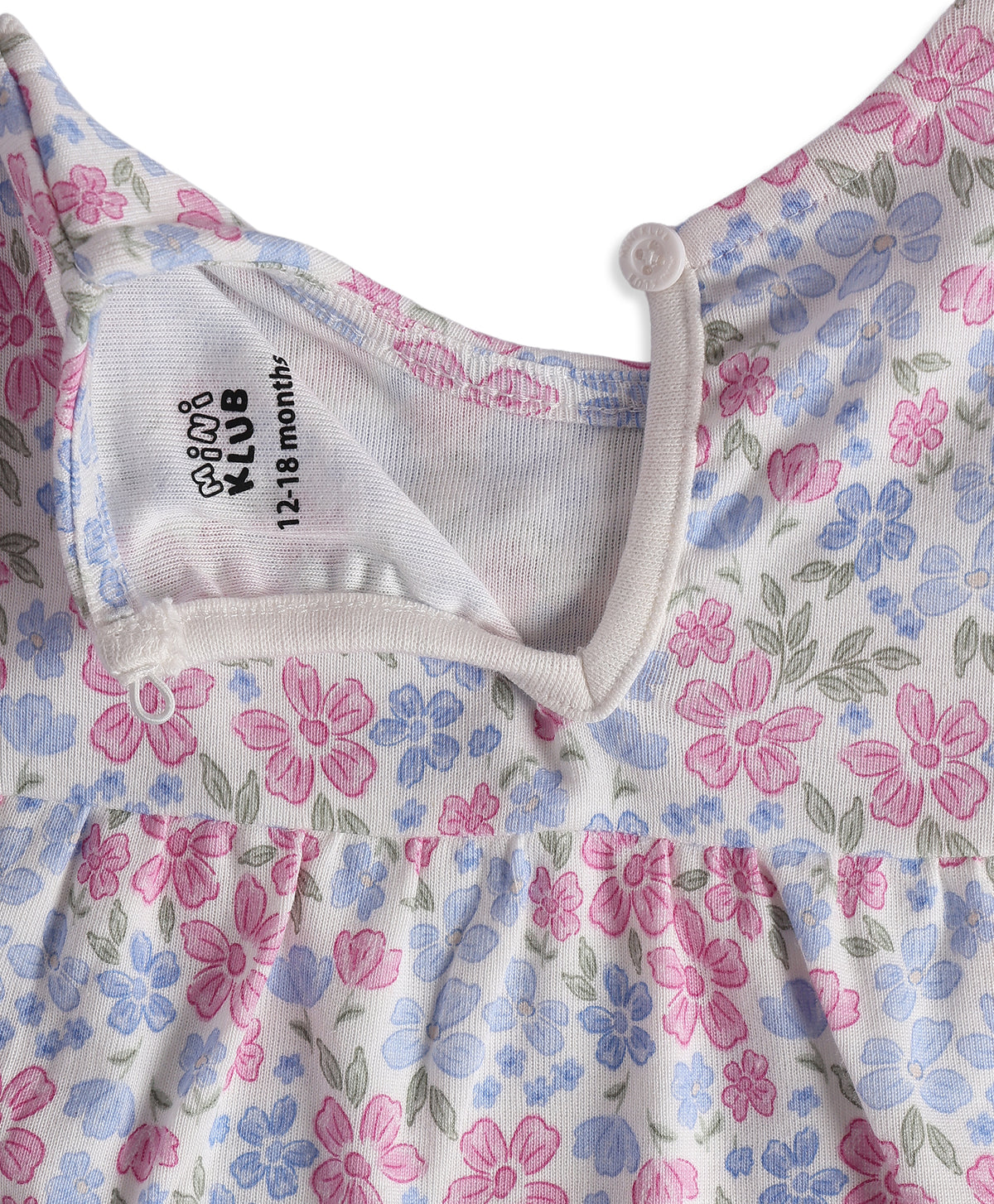 Baby Girls Cream Floral Print Top Regular Fit Casual Wear