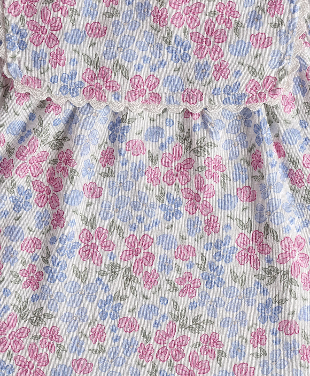 Baby Girls Cream Floral Print Top Regular Fit Casual Wear