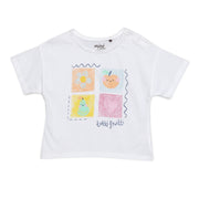 Baby Girls Tutti Frutti Print T-Shirt, White