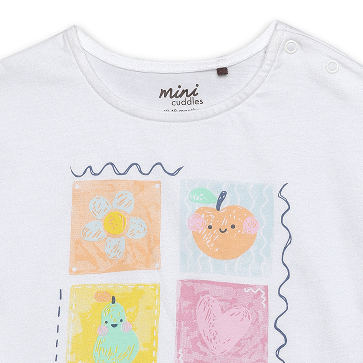 Baby Girls Tutti Frutti Print T-Shirt, White