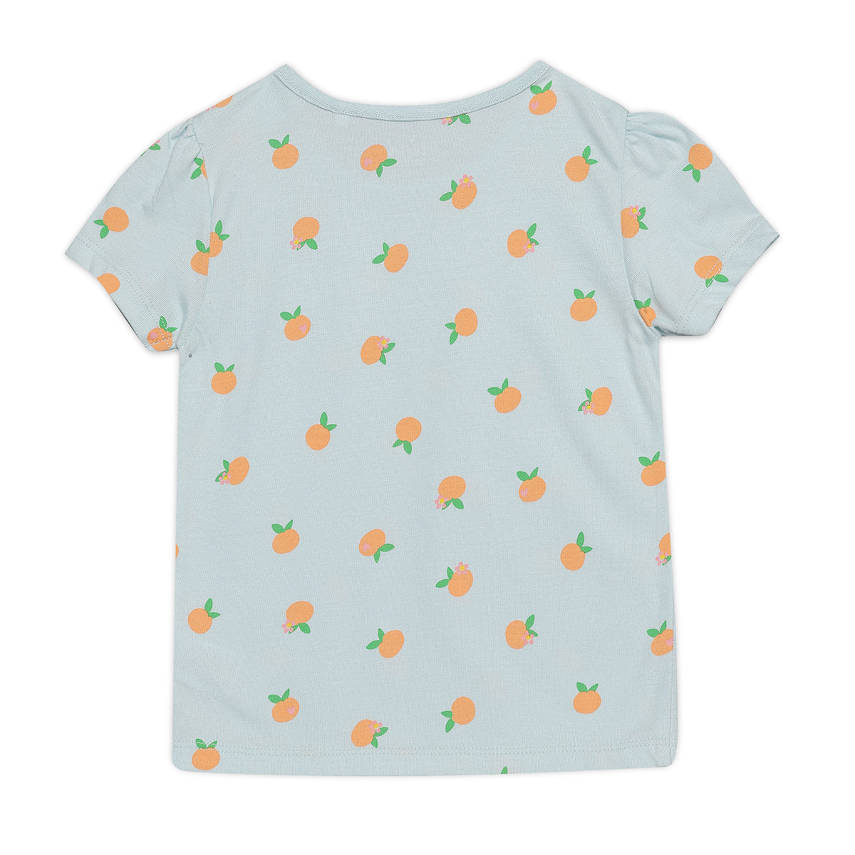 Baby Girls Fruit Print and Solid T-Shirts Pack of 3, Multicolor