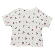 Baby Girls All-Over Floral Print Top, Off White