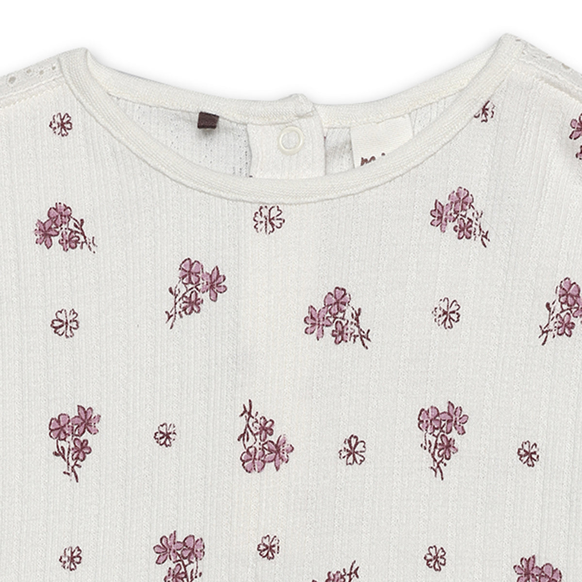 Baby Girls All-Over Floral Print Top, Off White