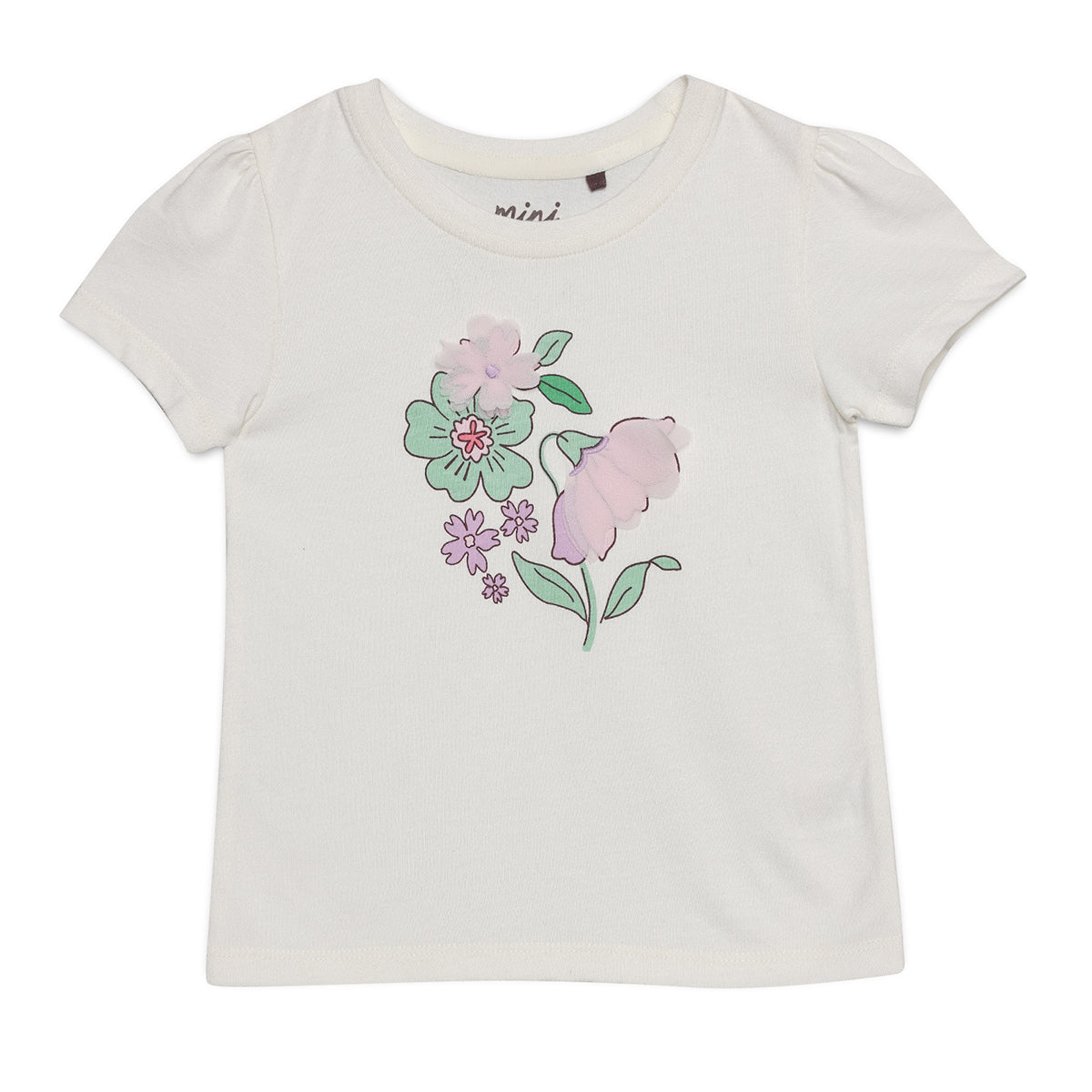 Baby Girls Floral Print and Appliqué T-Shirts Pack of 3, Multicolor
