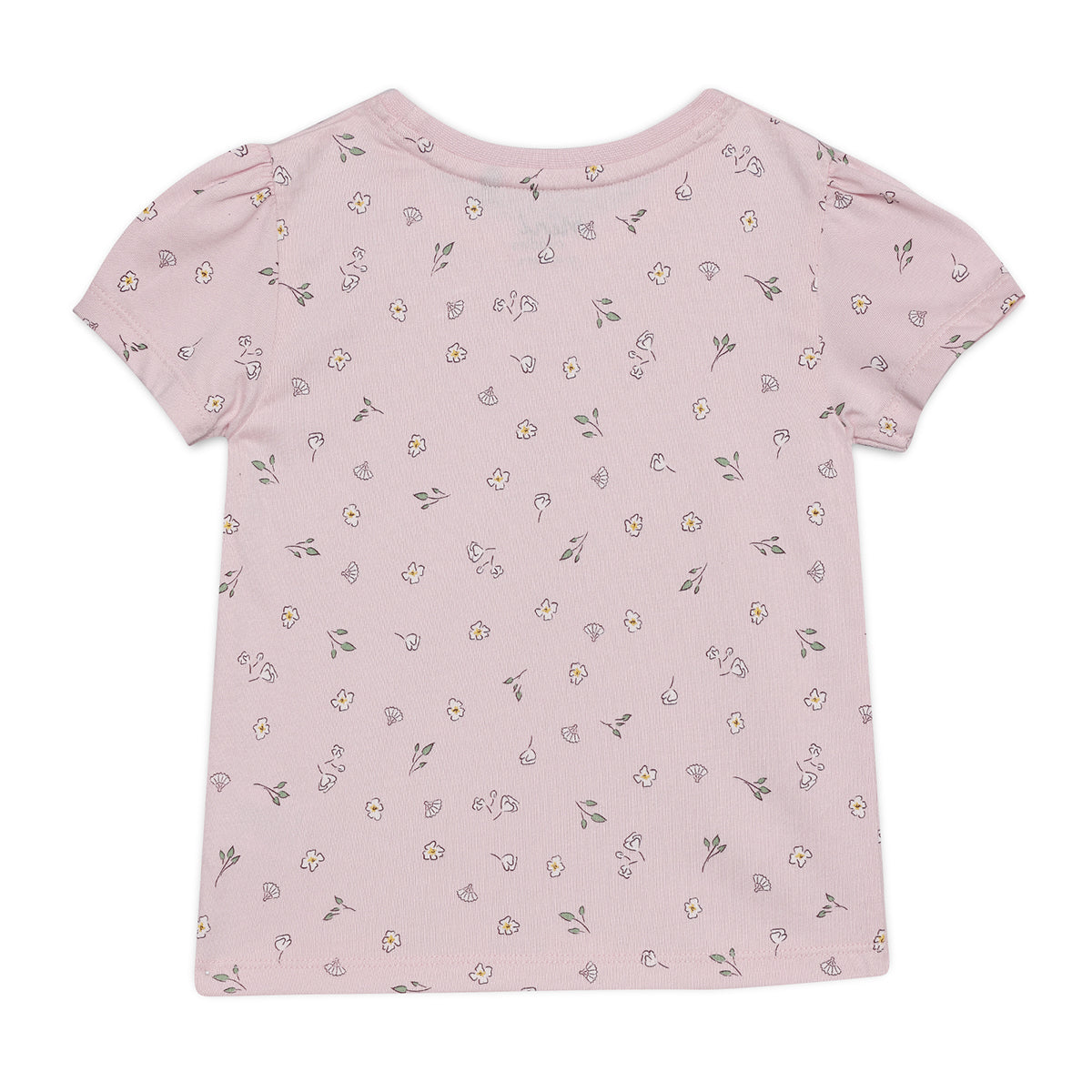 Baby Girls Floral Print and Appliqué T-Shirts Pack of 3, Multicolor