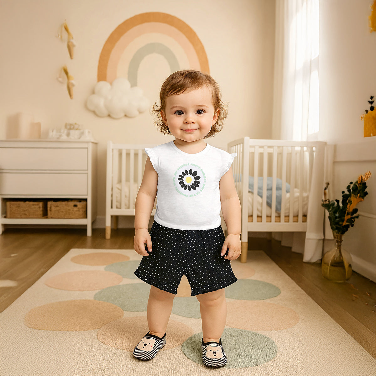 Baby Girls Dress & Everyday Outfit Bundle - Multicolour