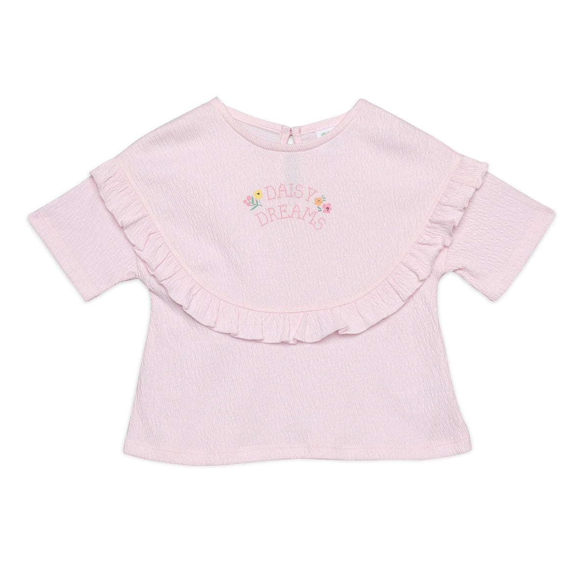 Baby Girls Daisy Dreams Ruffle Yoke Top, Light Pink