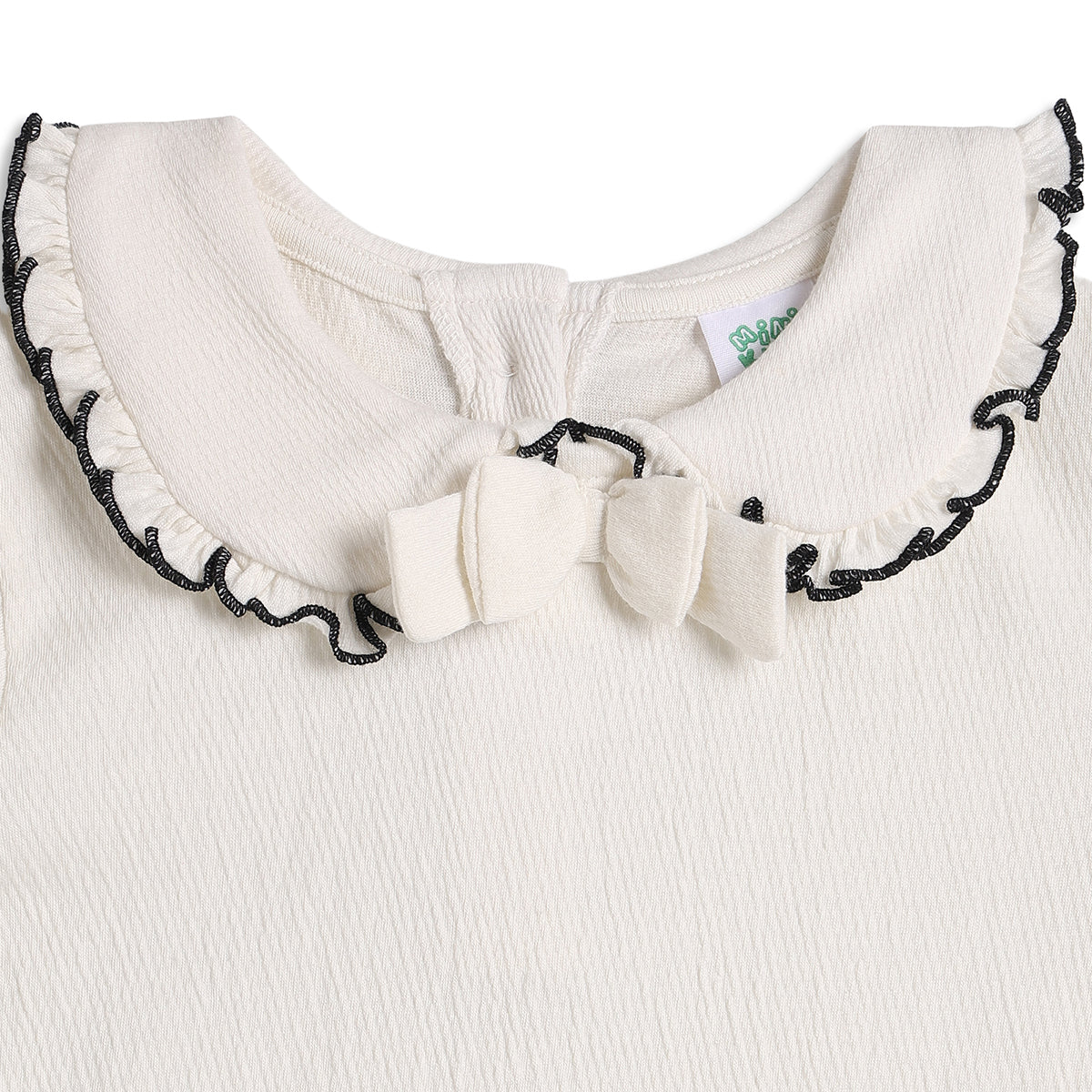 Baby Girls Peter Pan Collar Solid Top, Off White