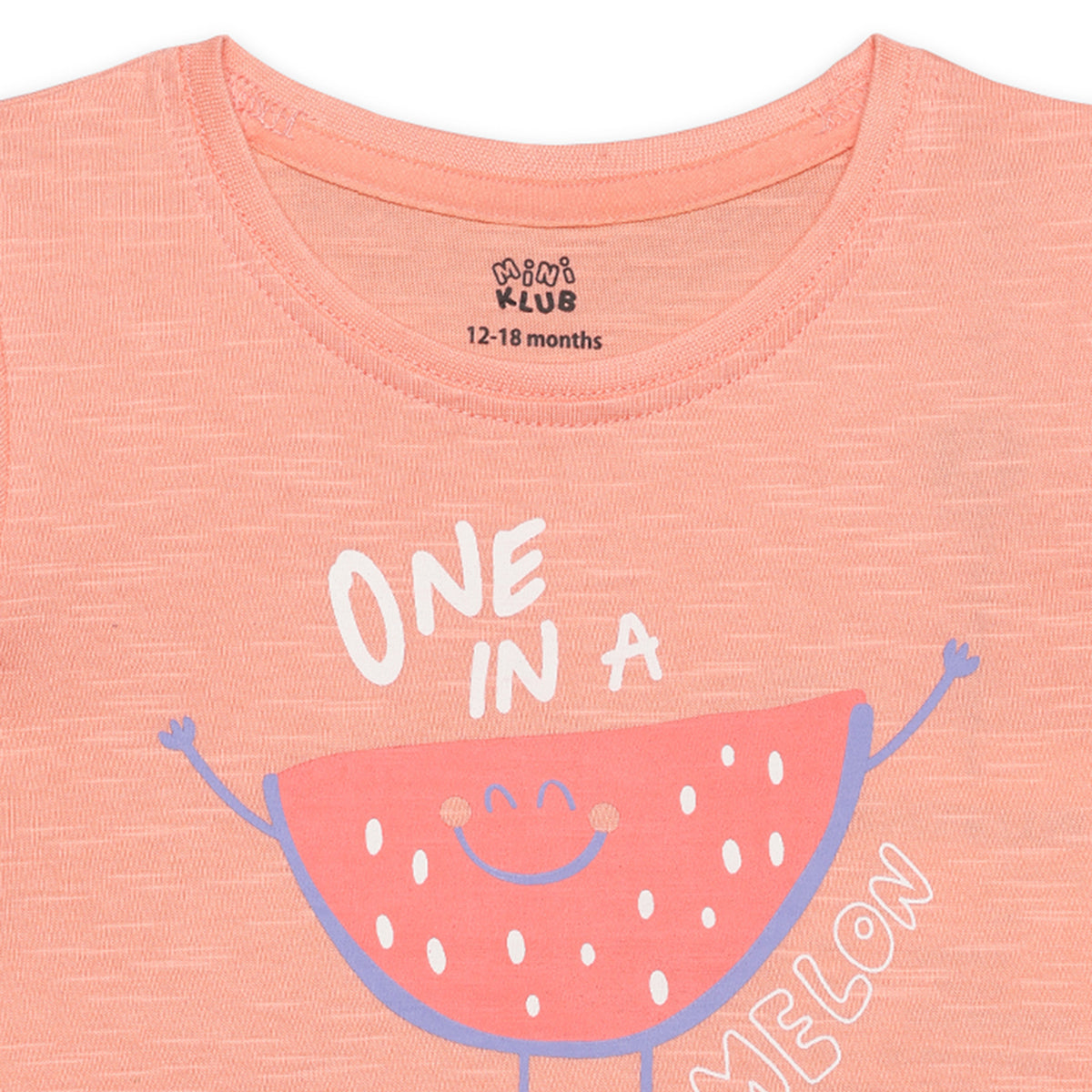 Baby Girls Graphic Slogan Top, Peach