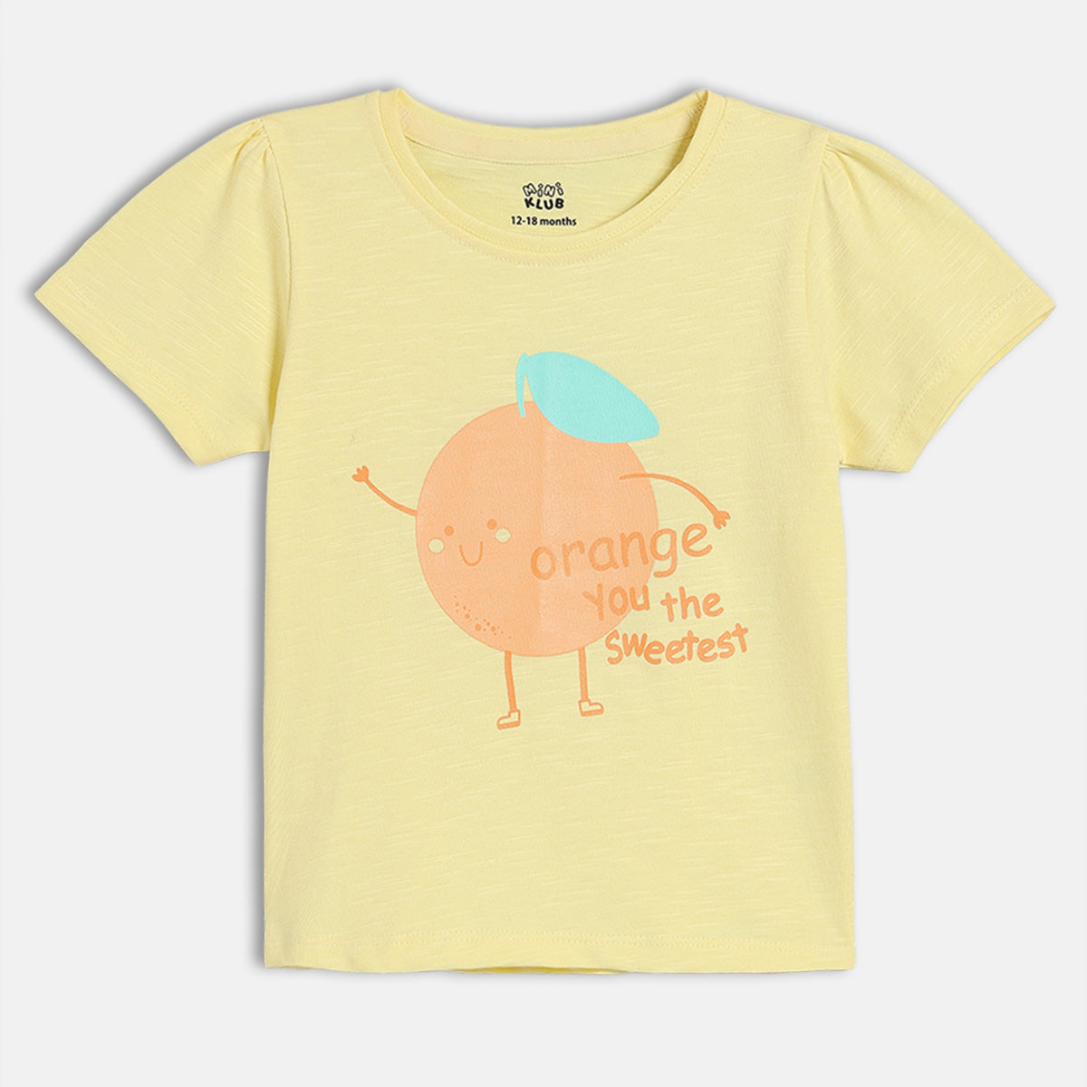 Baby Girls Graphic Knit T-Shirt,  Yellow and Orange