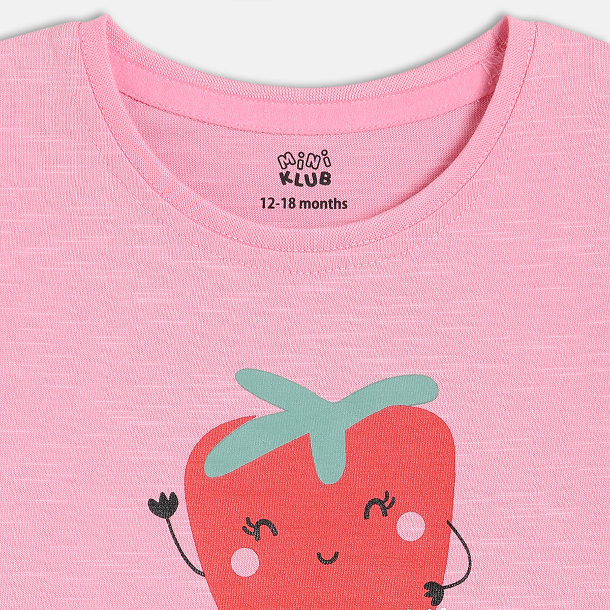 Baby Girls Strawberry Graphic Knit Top, Pink
