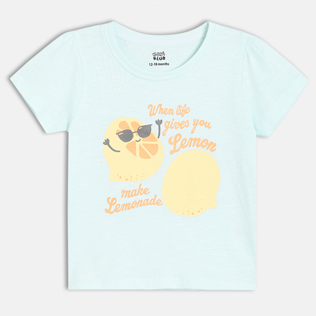 Baby Girls Lemon Graphic Knit Top, Blue