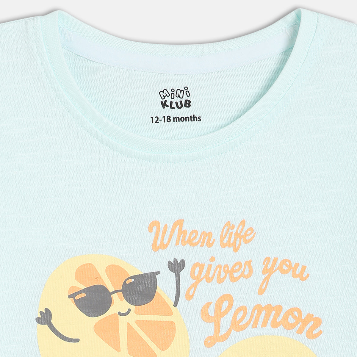 Baby Girls Lemon Graphic Knit Top, Blue