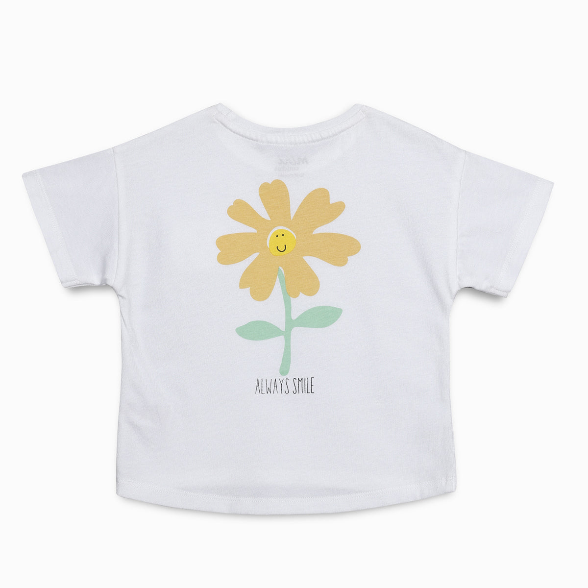 Baby Girls Flower Applique Knit Top, White
