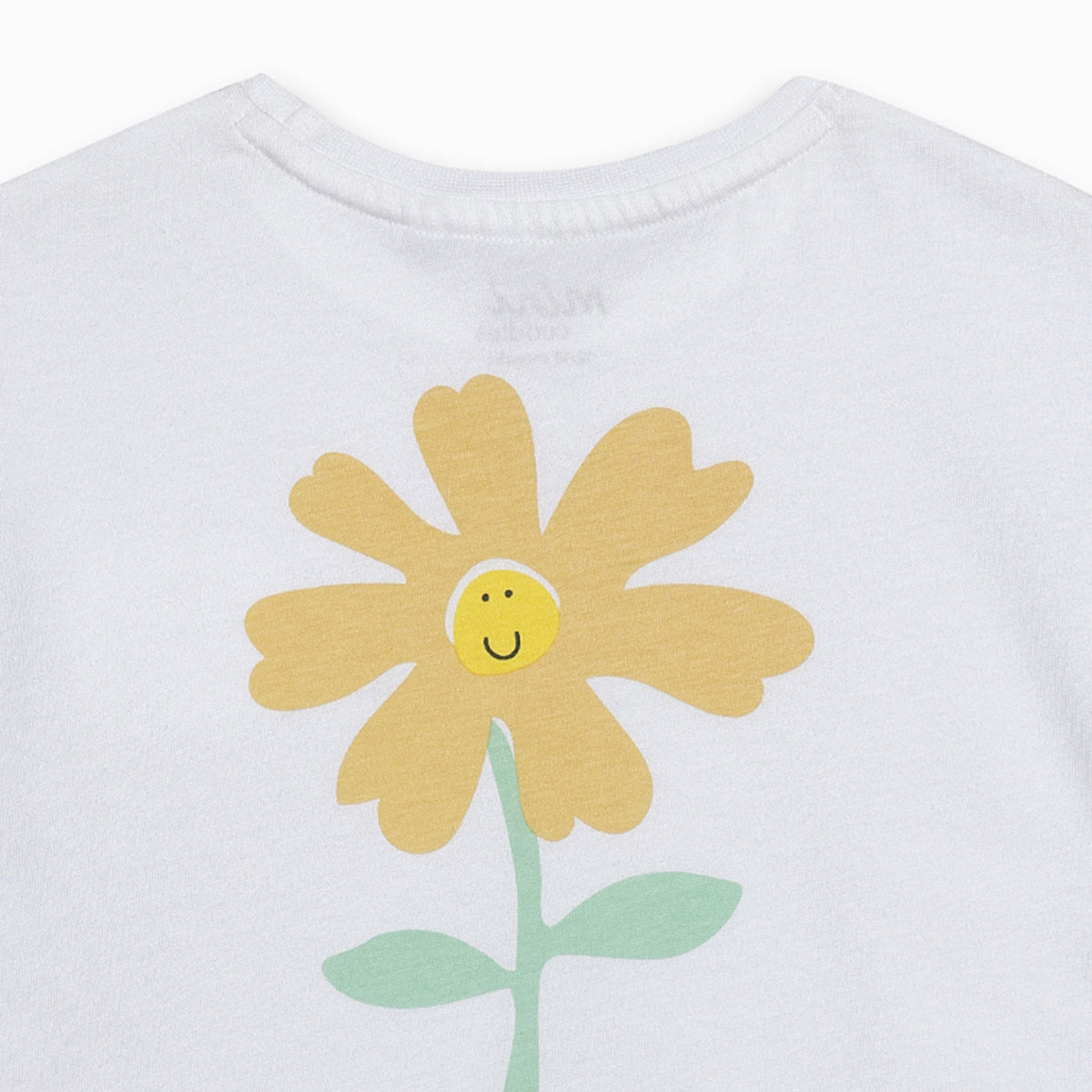 Baby Girls Flower Applique Knit Top, White