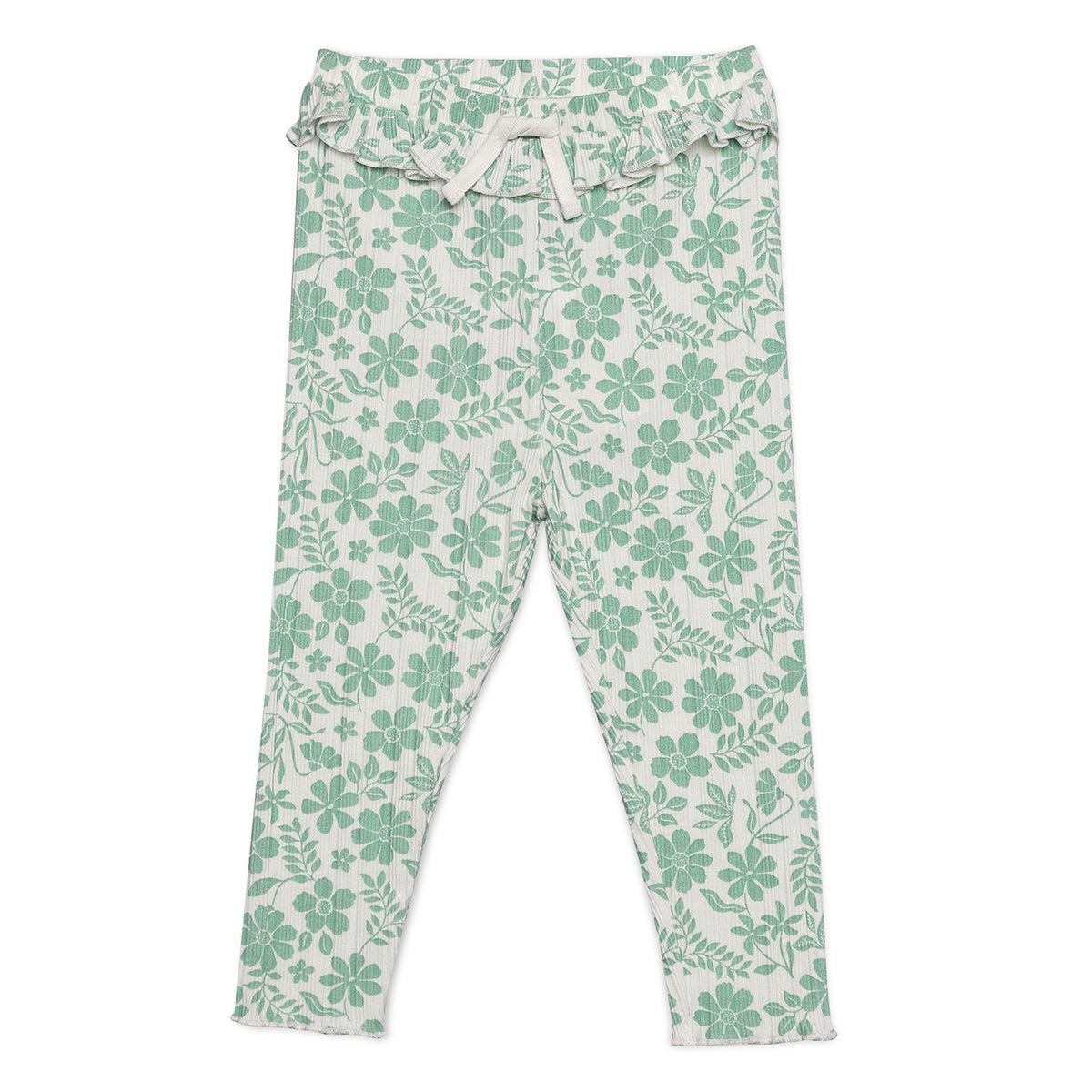 Baby Girls Printed Leggings Pack of 3, Pink, White and Green