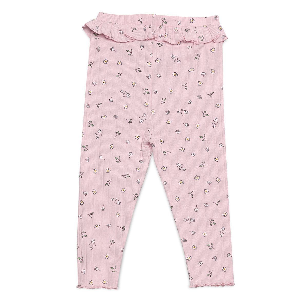 Baby Girls Printed Leggings Pack of 3, Pink, White and Green