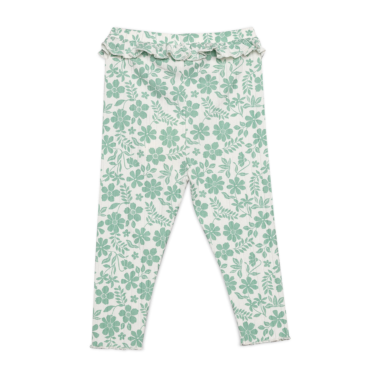Baby Girls Printed Leggings Pack of 3, Pink, White and Green