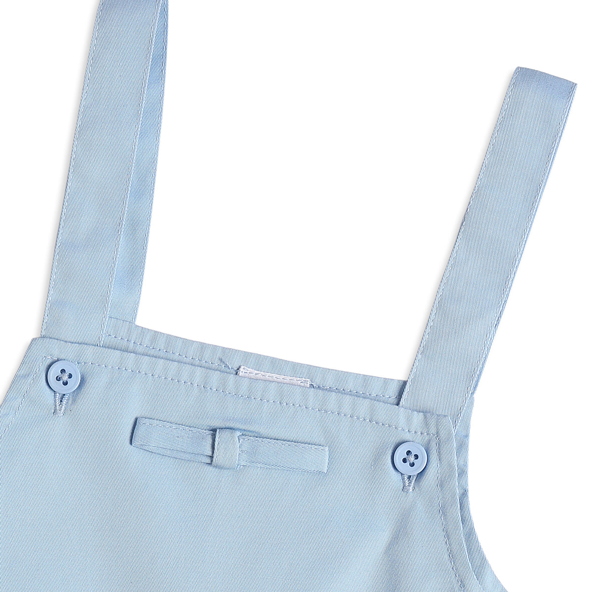 Baby Girls Blue Dungaree Dress with White T-Shirt Casual 2-Piece Outfit Set