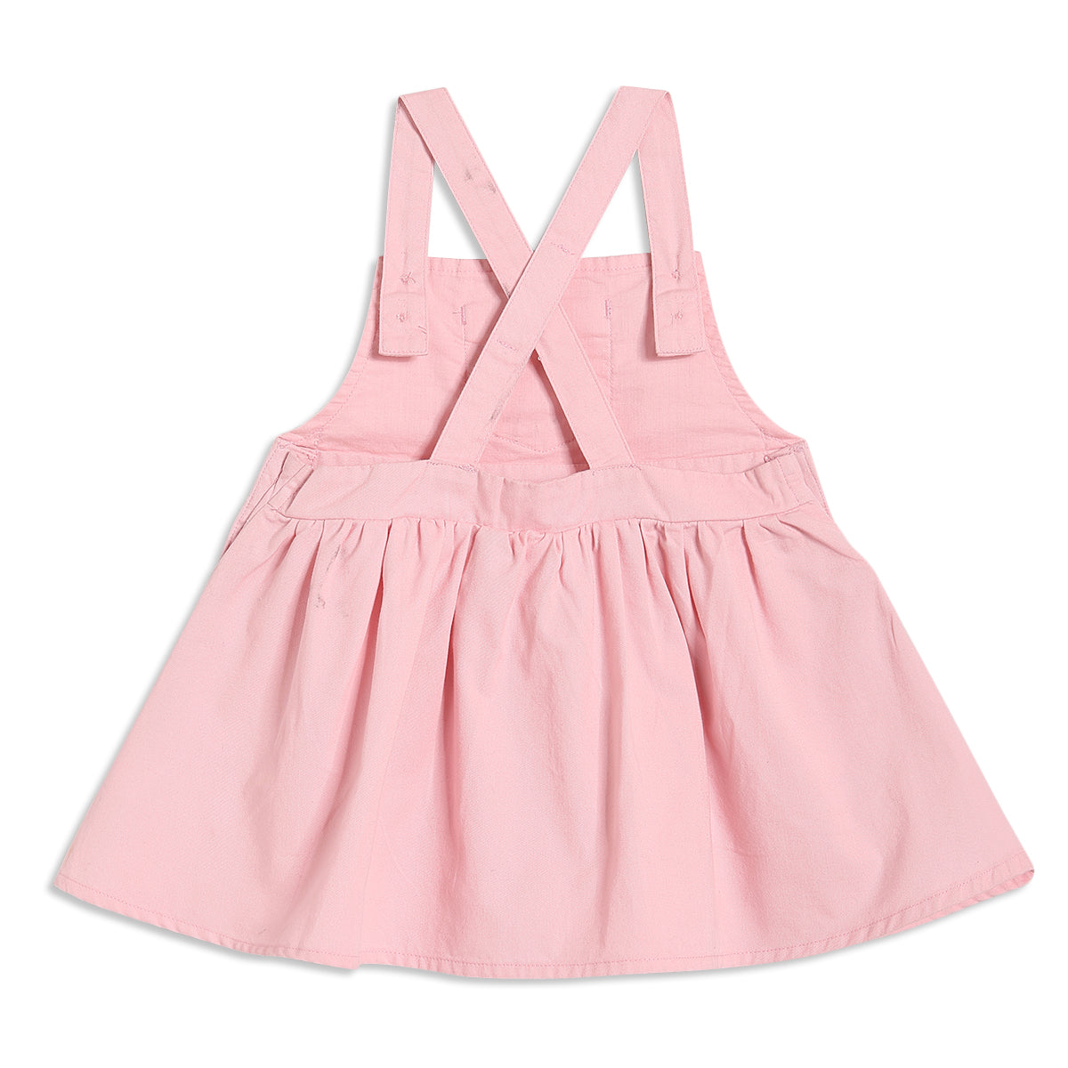 Baby Girls Strawberry Print Pinny Set with T-shirt, Pink and White