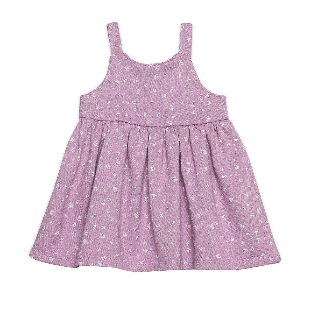 Baby Girls All-Over Print Pinny Set, Lilac