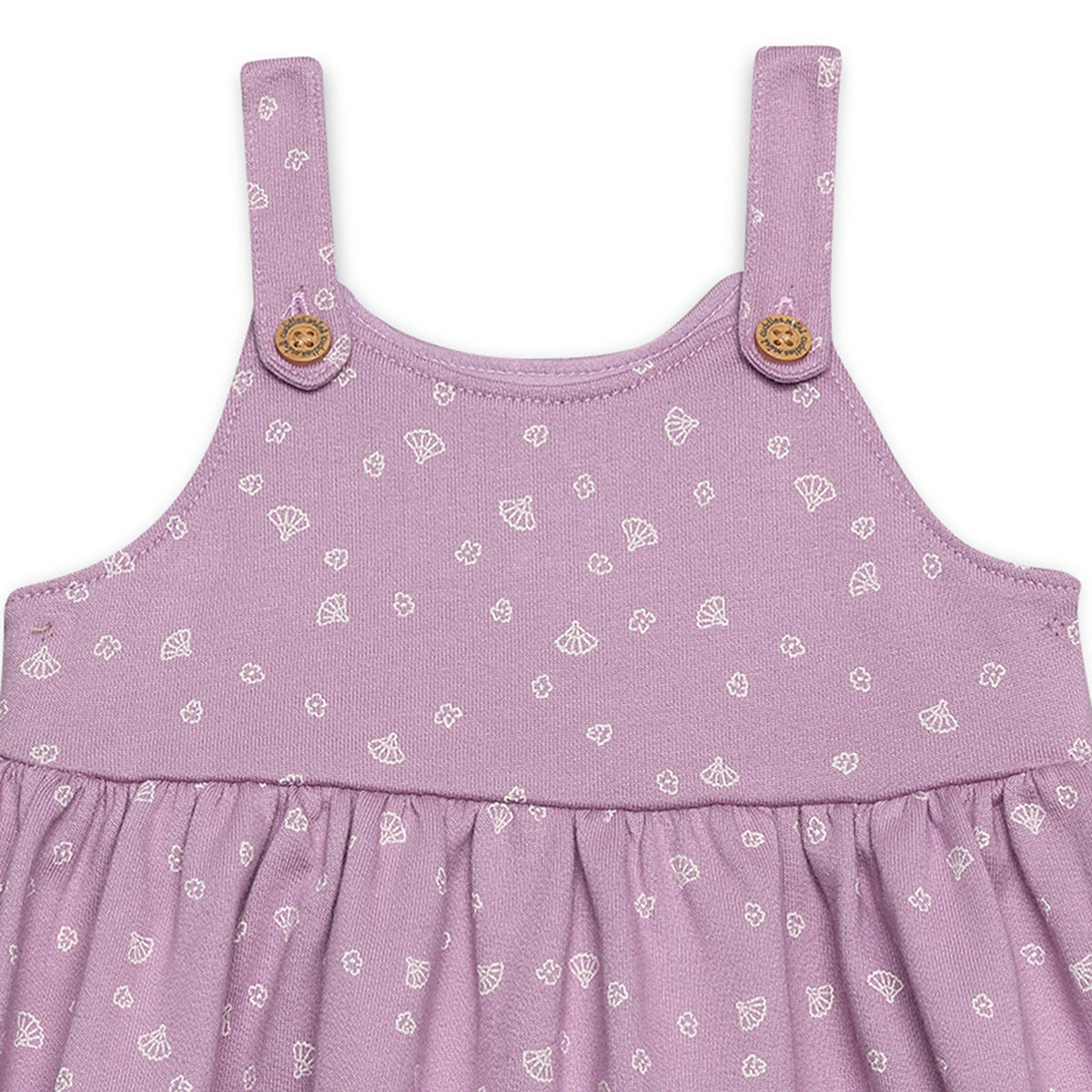 Baby Girls All-Over Print Pinny Set, Lilac