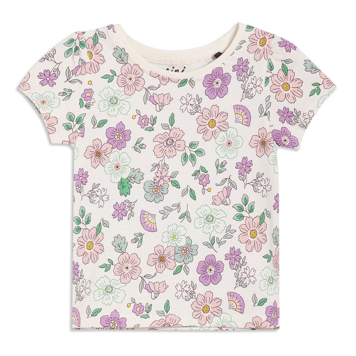 Baby Girls Floral Print T-Shirt and Solid Pinafore Pinny Pack of 2, Pink and Lilac