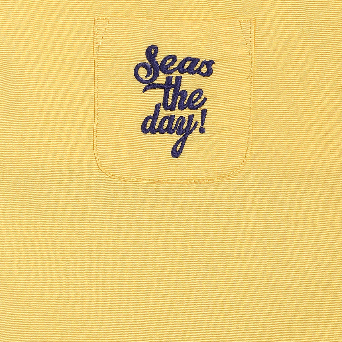 Baby Girls Embroidered Pinafore Set with Top, Yellow and Cream