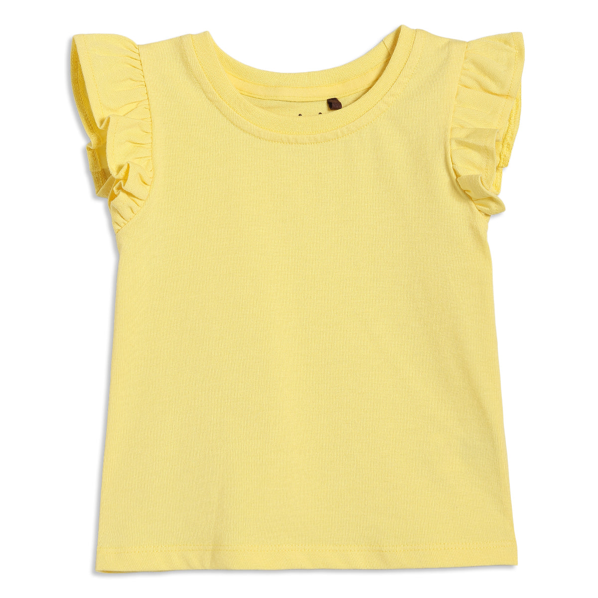 Baby Girls Floral Print Pinny Set with Yellow Top and Headband, Pack of 3, Cream and Yellow