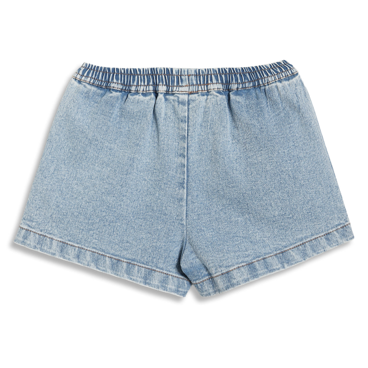 Baby Girls Embroidered Denim Shorts, Blue