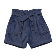 Baby Girls Denim Shorts, Blue