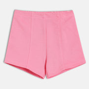 Baby Girls Solid Knit Shorts, Pink
