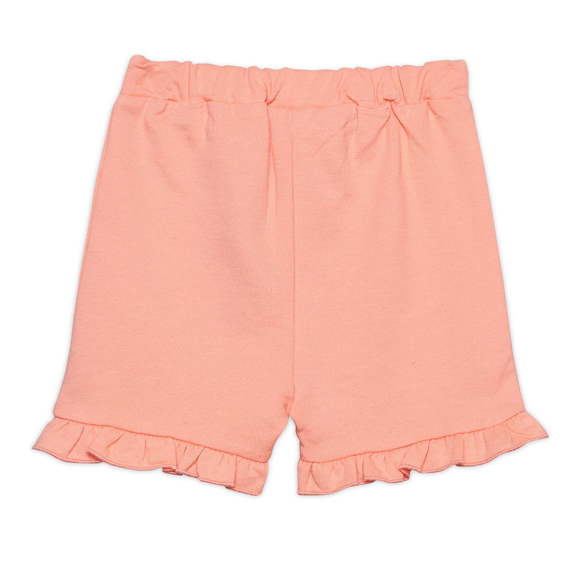 Baby Girls Solid Knit Shorts, Peach