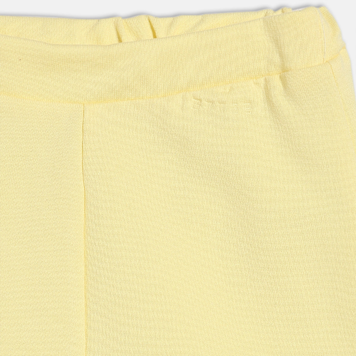 Baby Girls Solid Knit Shorts - Yellow